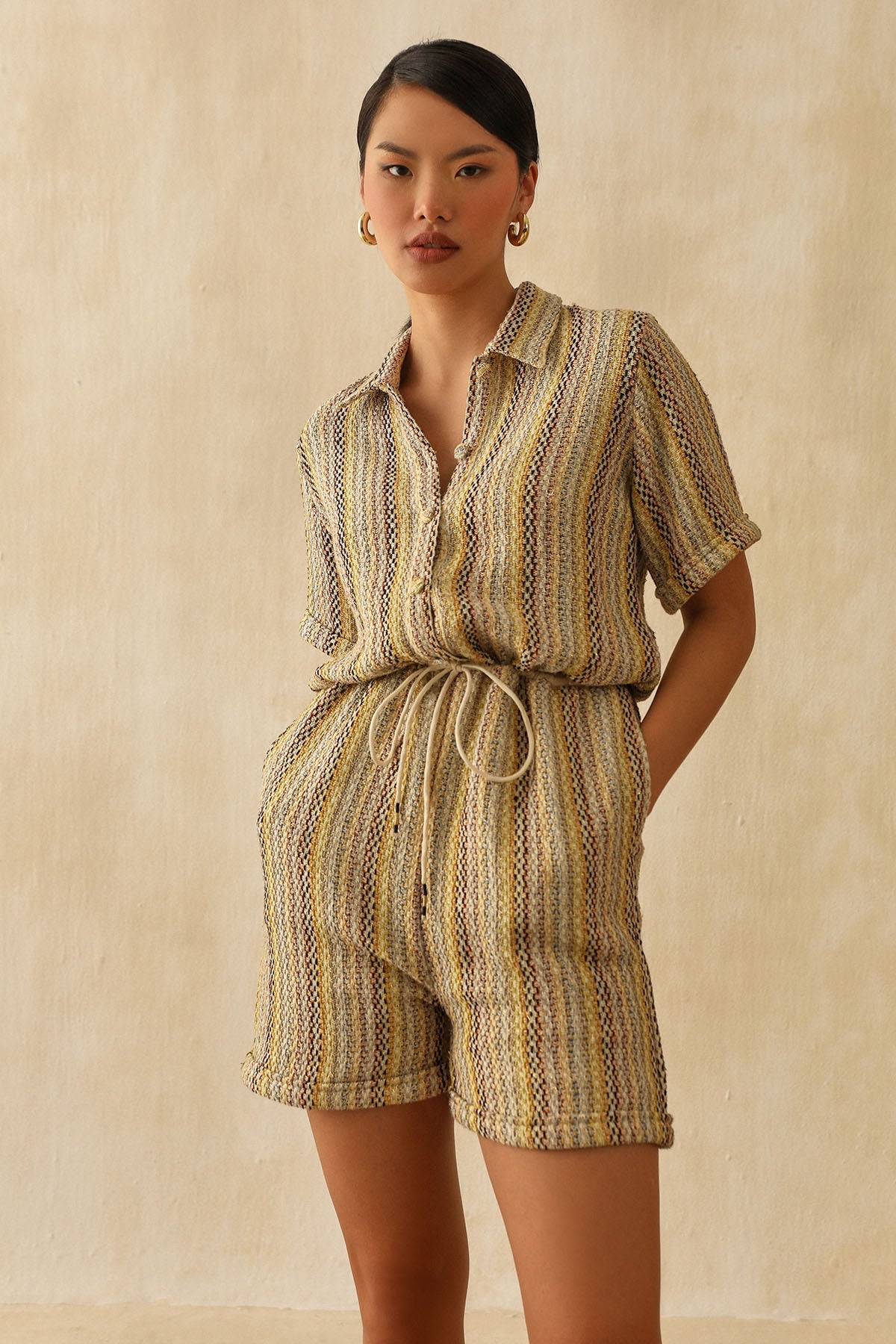 Buy Multicolor Collar Neck Romper by Sewtable Clothing for Women online at ScrollnShops