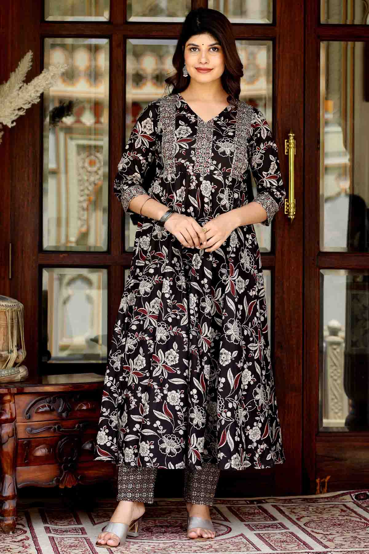 Multicolor Cotton Kurta Set