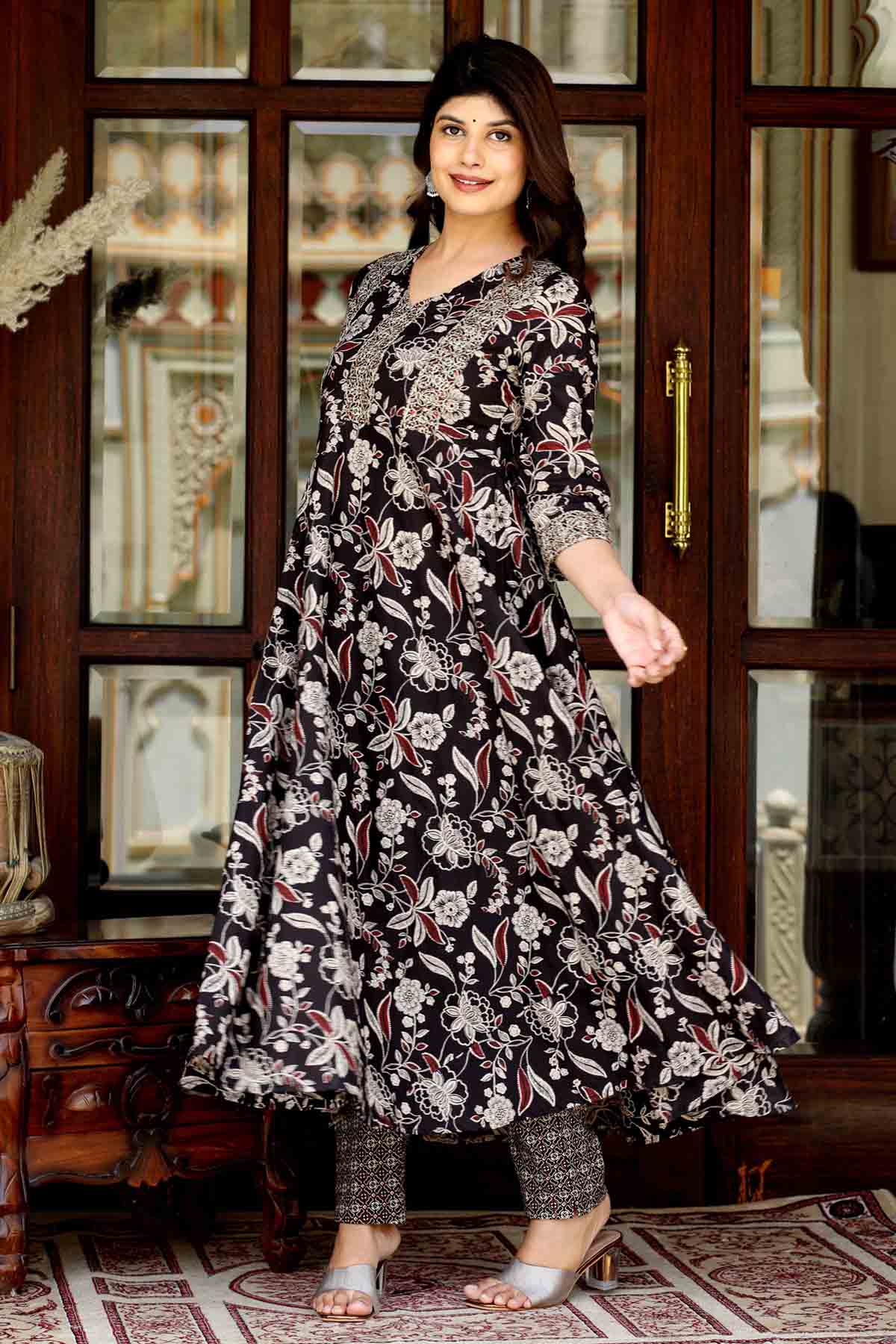 Multicolor Cotton Kurta Set