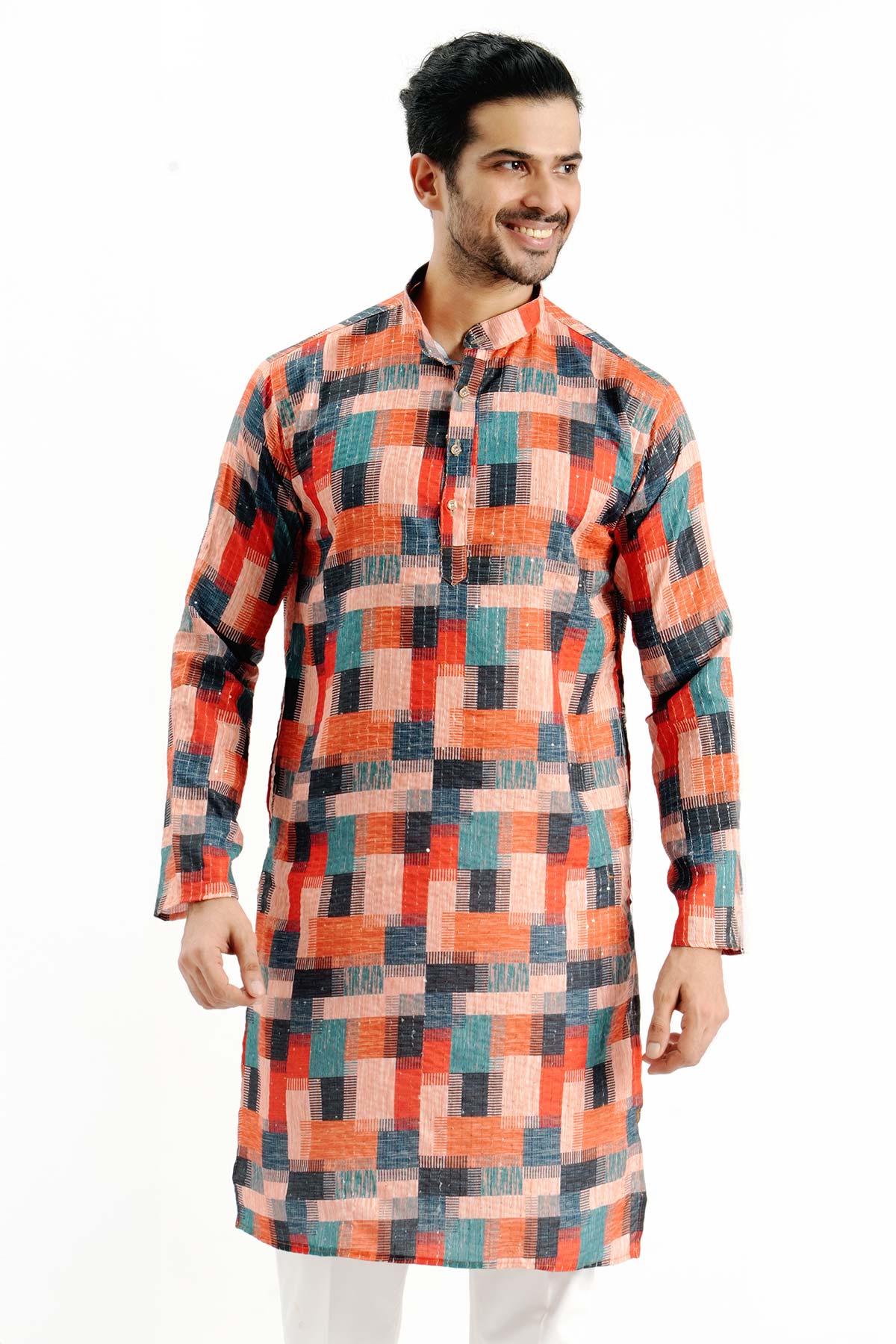 Buy Multicolor Crochet Print Kurta for women by Priyanka Jain online available at scrollnshops