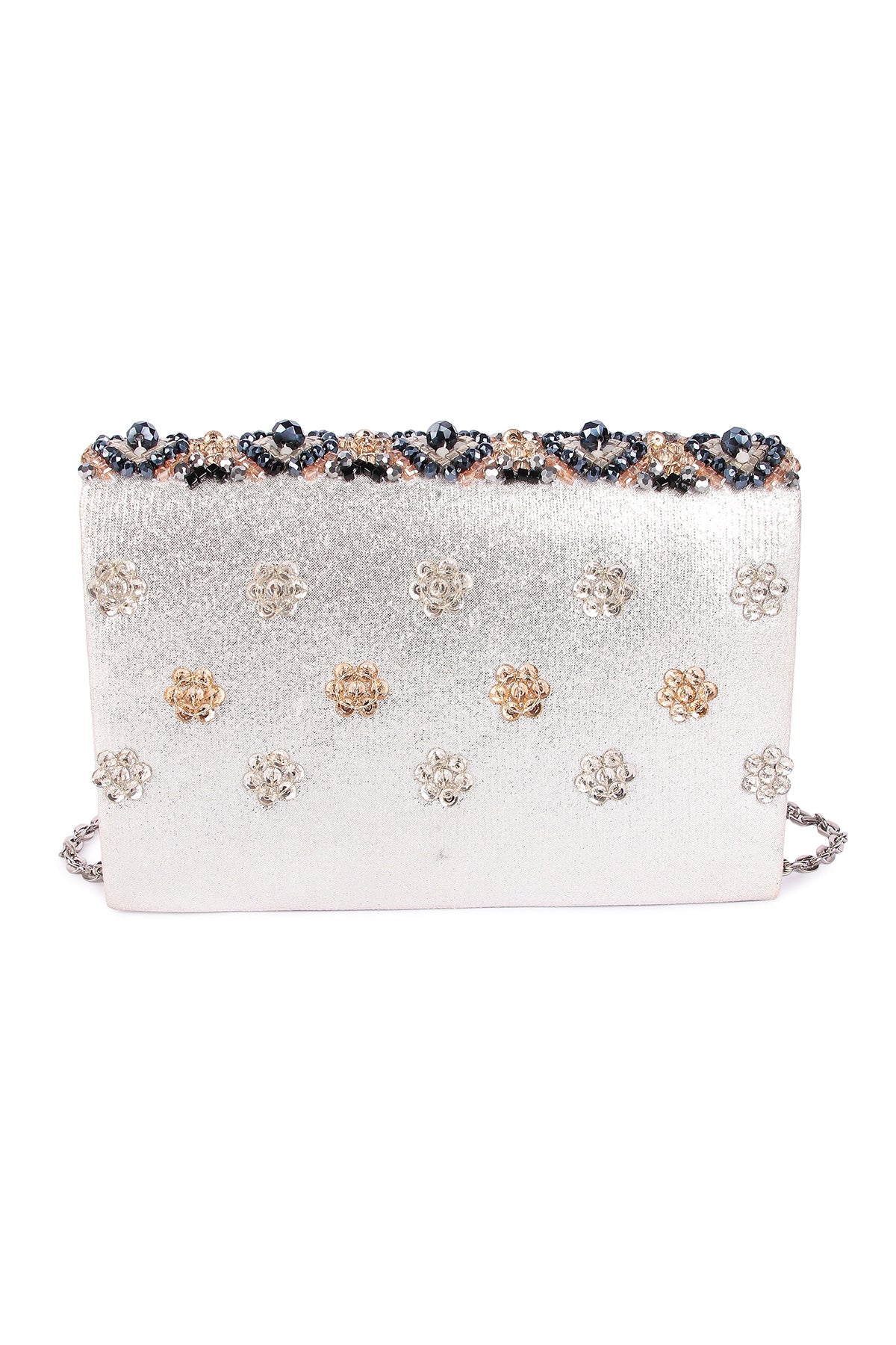 Multicolor Crystal Work Clutch