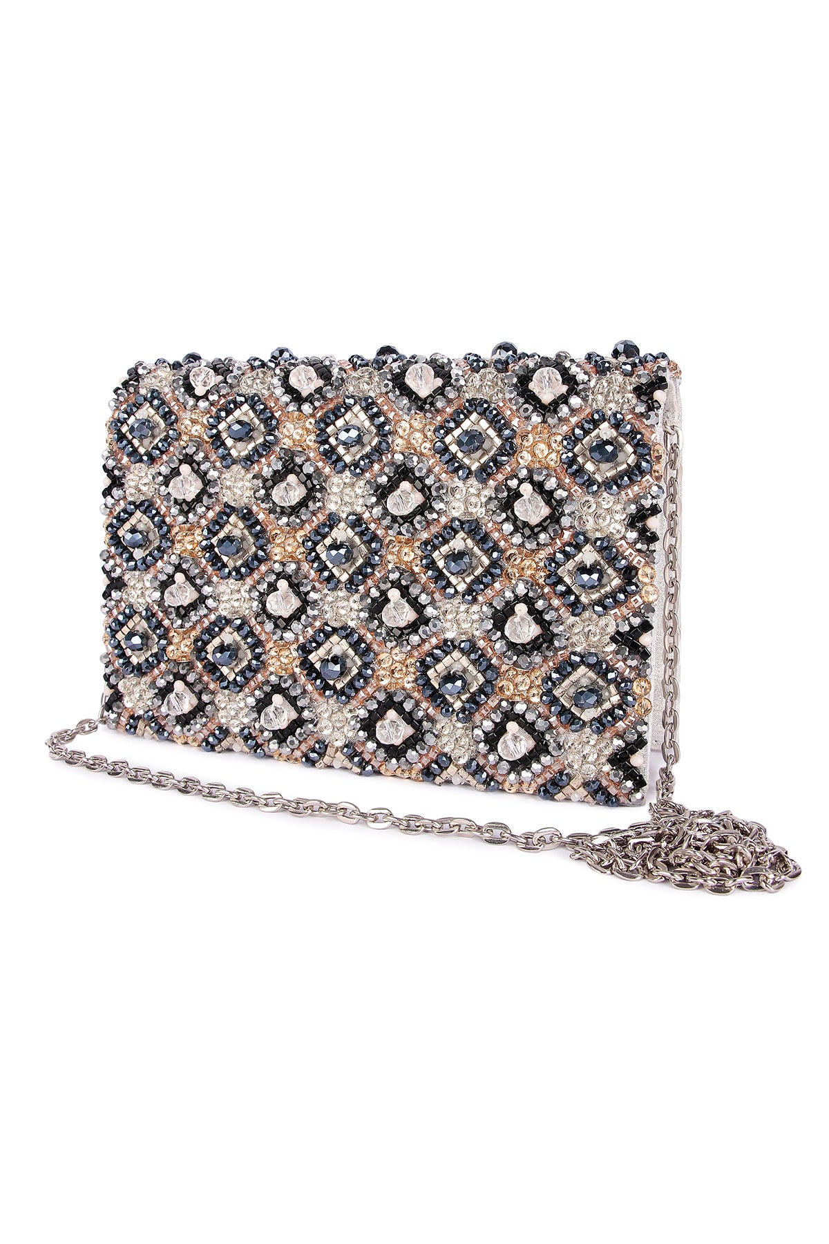 Multicolor Crystal Work Clutch