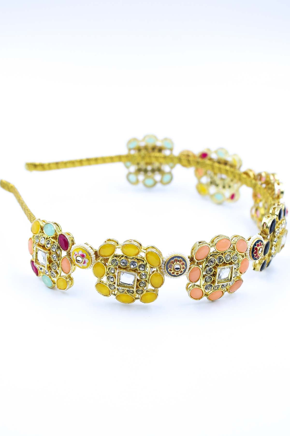 Buy Multicolor Crystal Work Hairband by Foot Fuel for women online at ScrollnShops