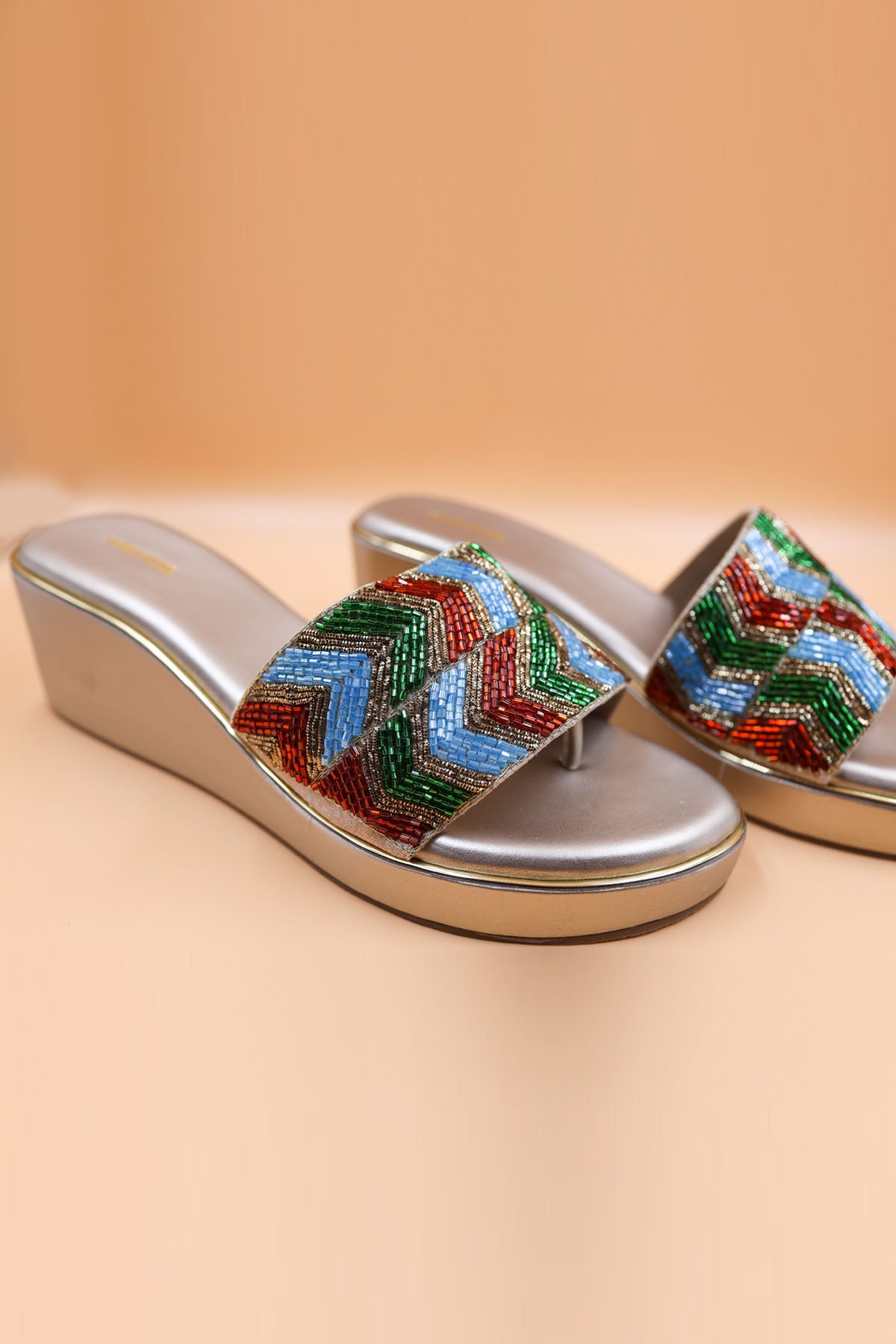 Multicolor Crystal Work Wedges