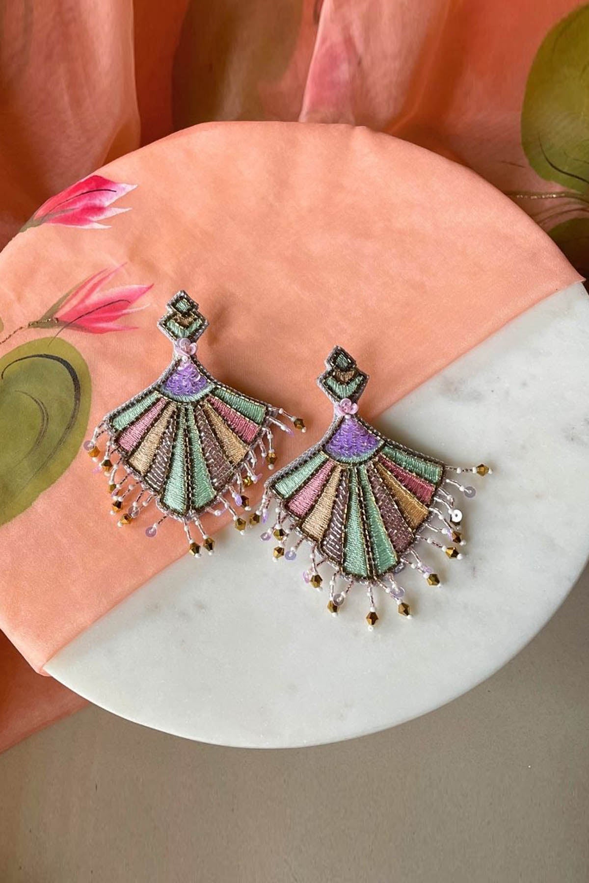 Deeya The Fashion House Multicolor Danglers Earrings Jewellery online at ScrollnShops