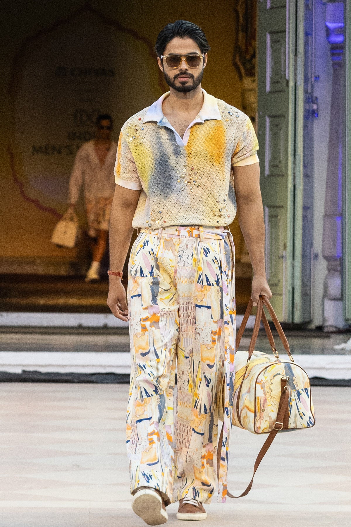 Multicolor Denim Twill Trousers