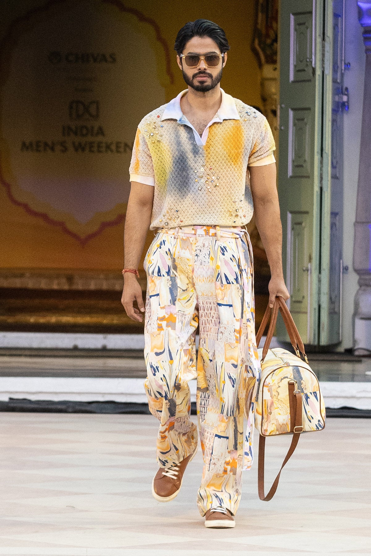 Multicolor Denim Twill Trousers