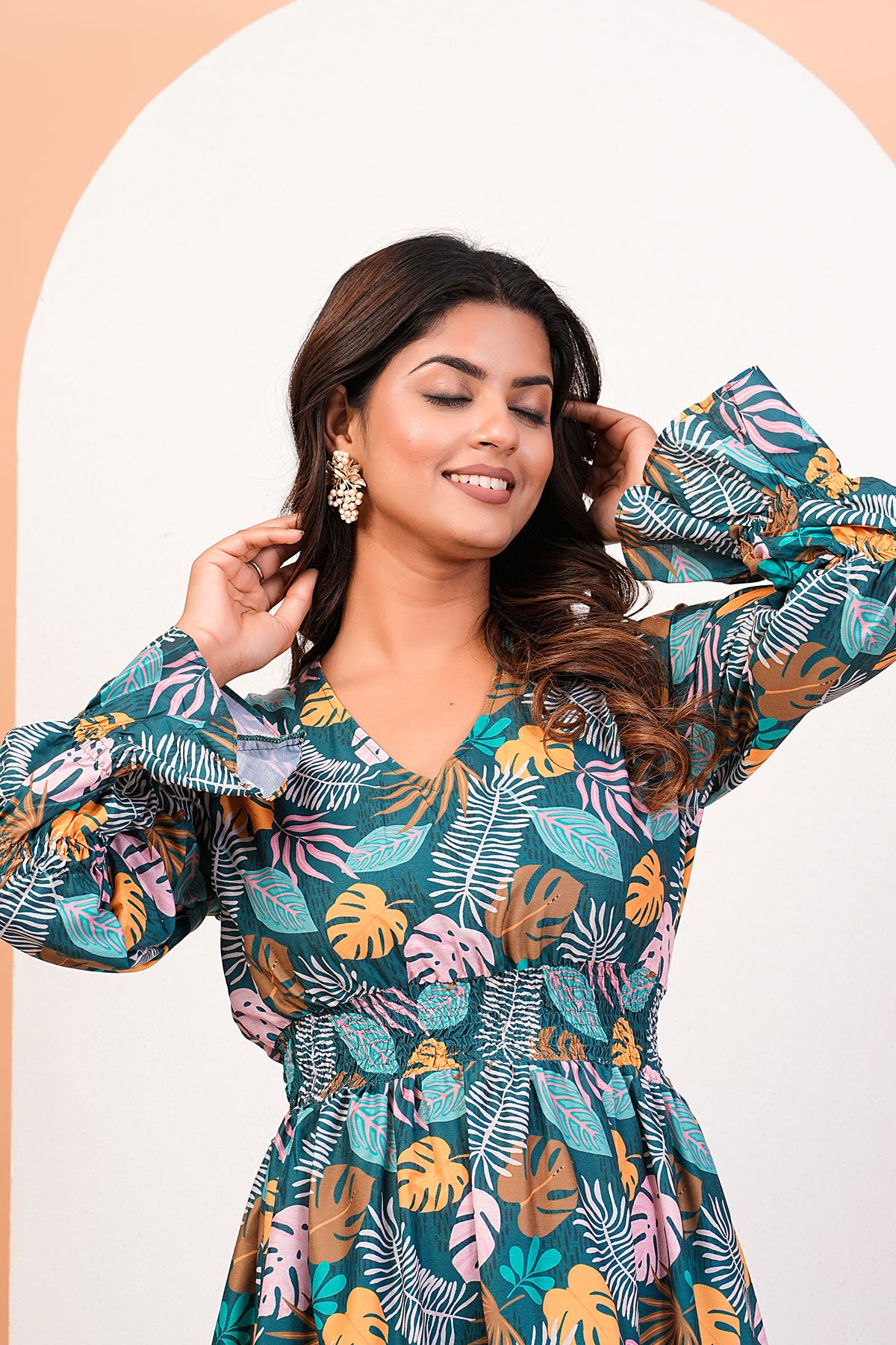 Digital Print Multicolor Dress