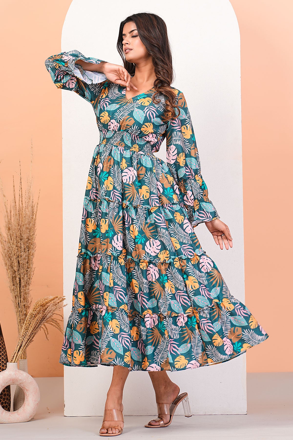 Digital Print Multicolor Dress