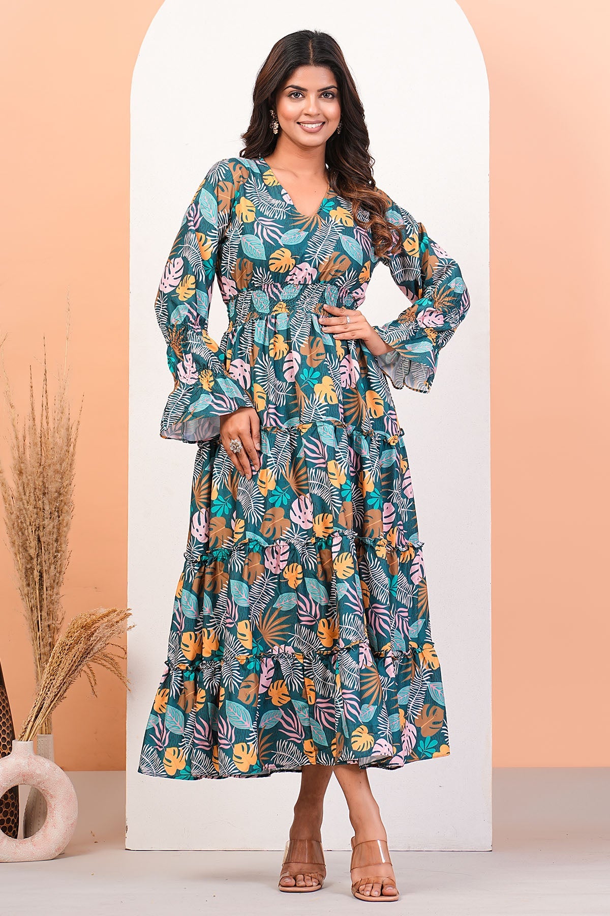Buy Digital Print Multicolor Dress by Namita Sharma for Women online at ScrollnShops