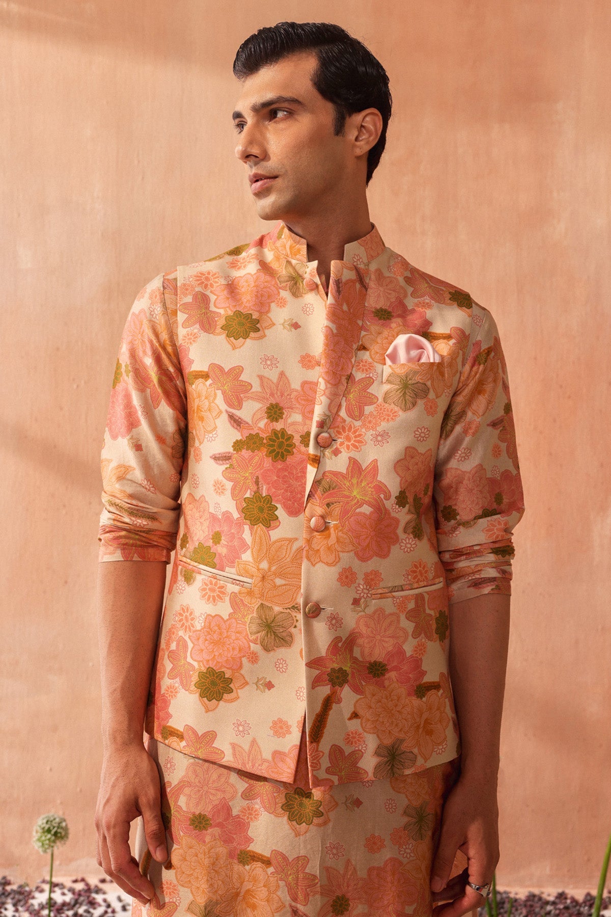 Buy Multicolor Digital Printed Bundi by Seema Nanda for men online at ScrollnShops