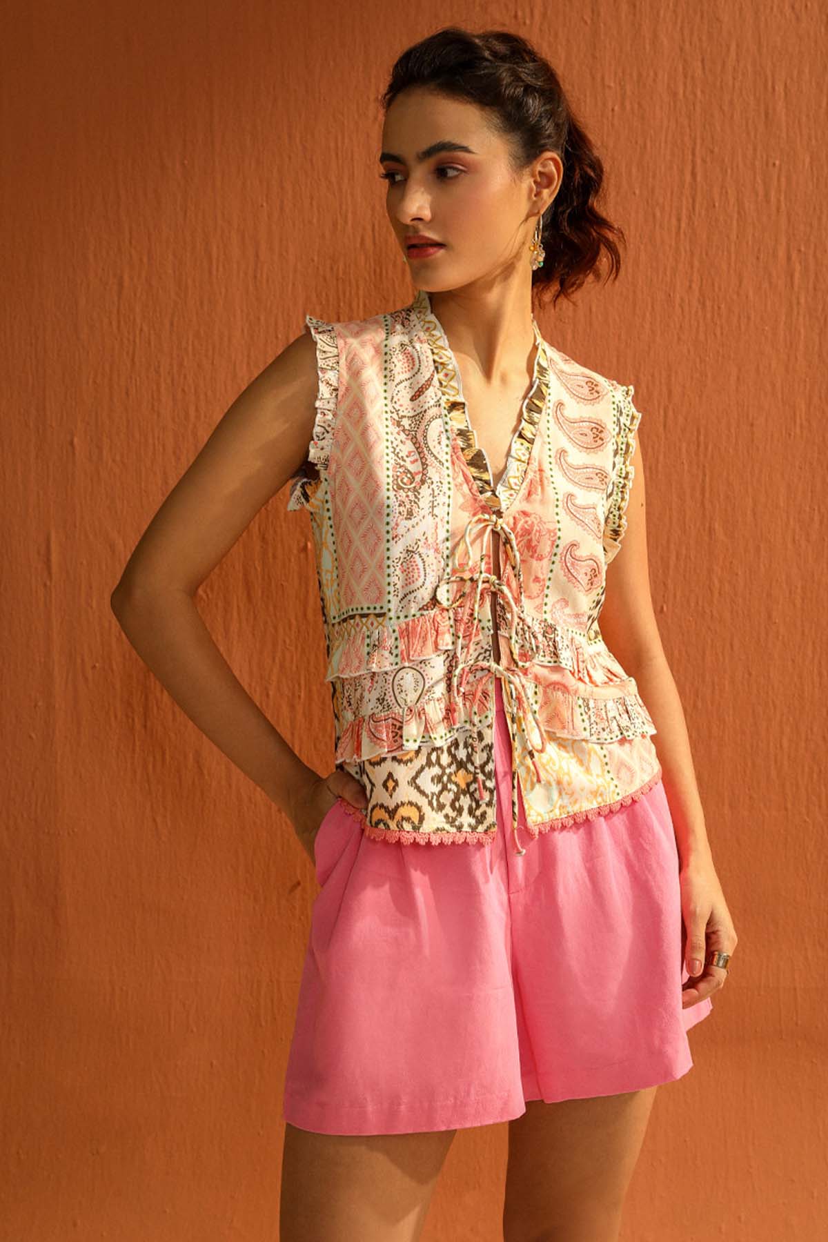 Sewtable Clothing Multicolor Digital Printed Top for women online at ScrollnShops