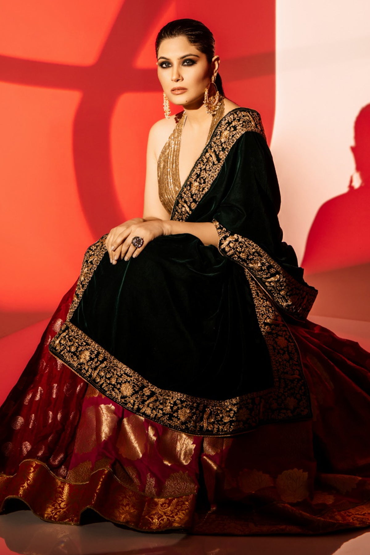 Multicolor Dori Work Lehenga Set