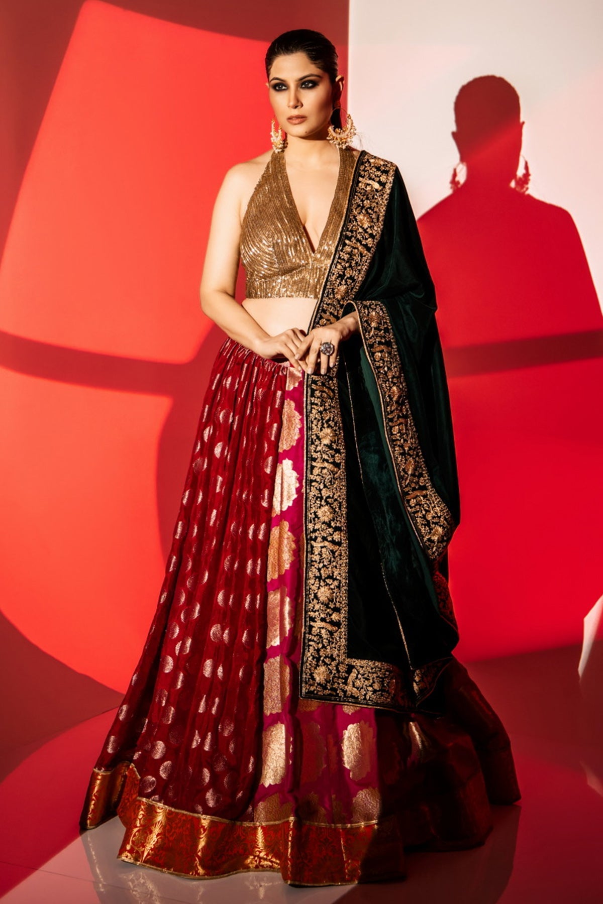 Buy Multicolor Dori Work Lehenga Set by Harshita Dhanawat for women online at ScrollnShops