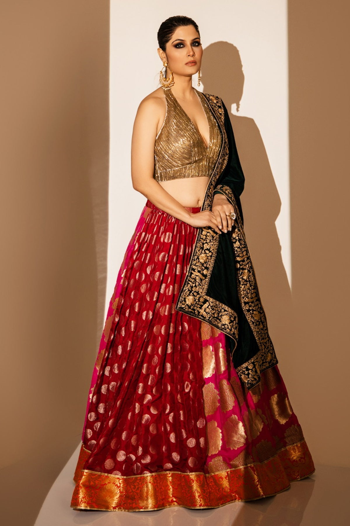 Multicolor Dori Work Lehenga Set