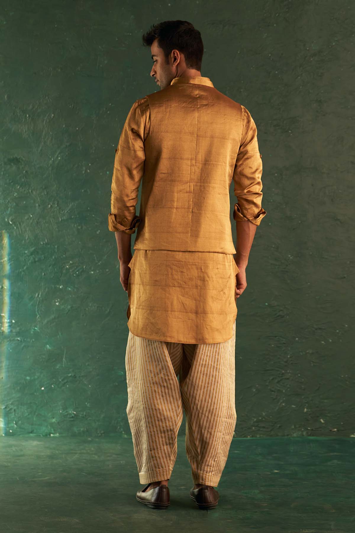 Multicolor Dori work Jacket Set