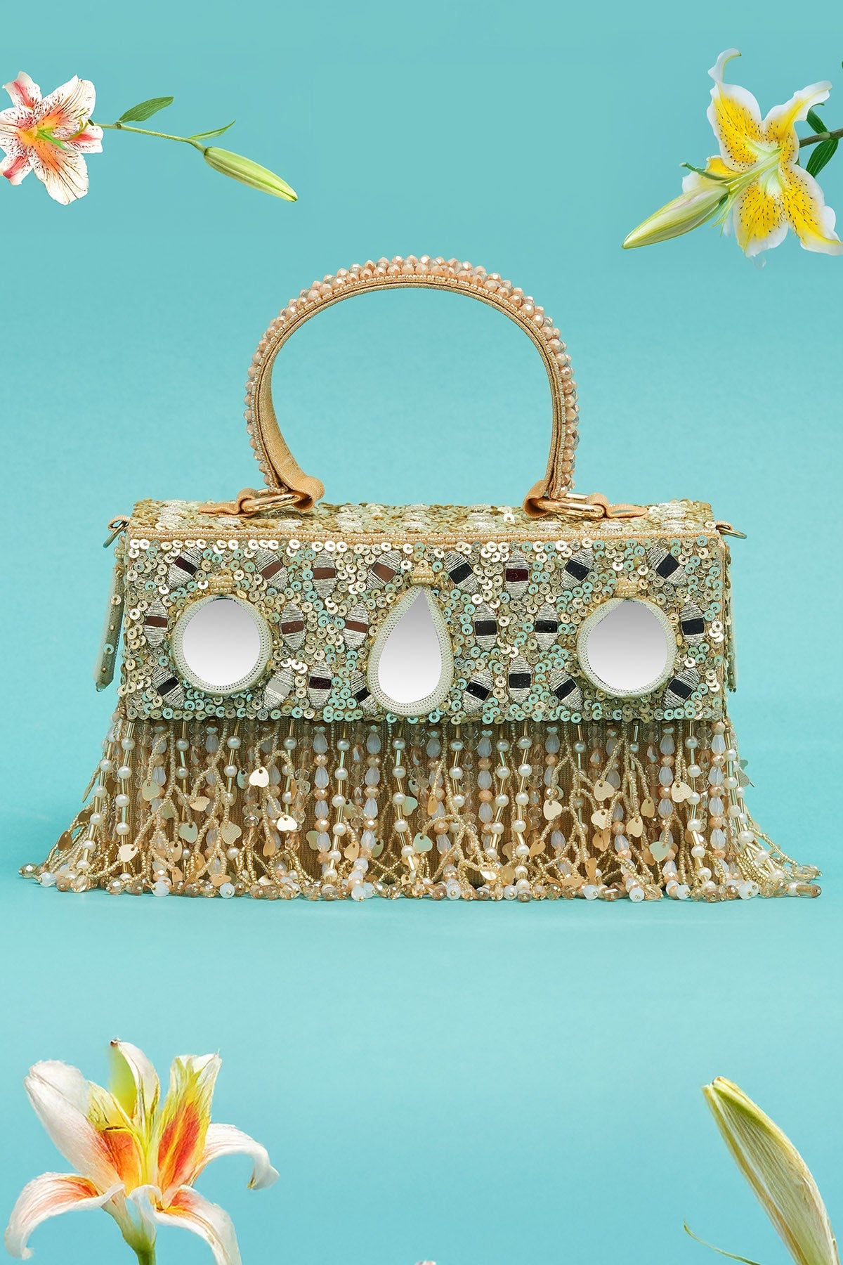 Buy Multicolor Double Eye Clutch for women by the Purple sack online available at scrollnshops