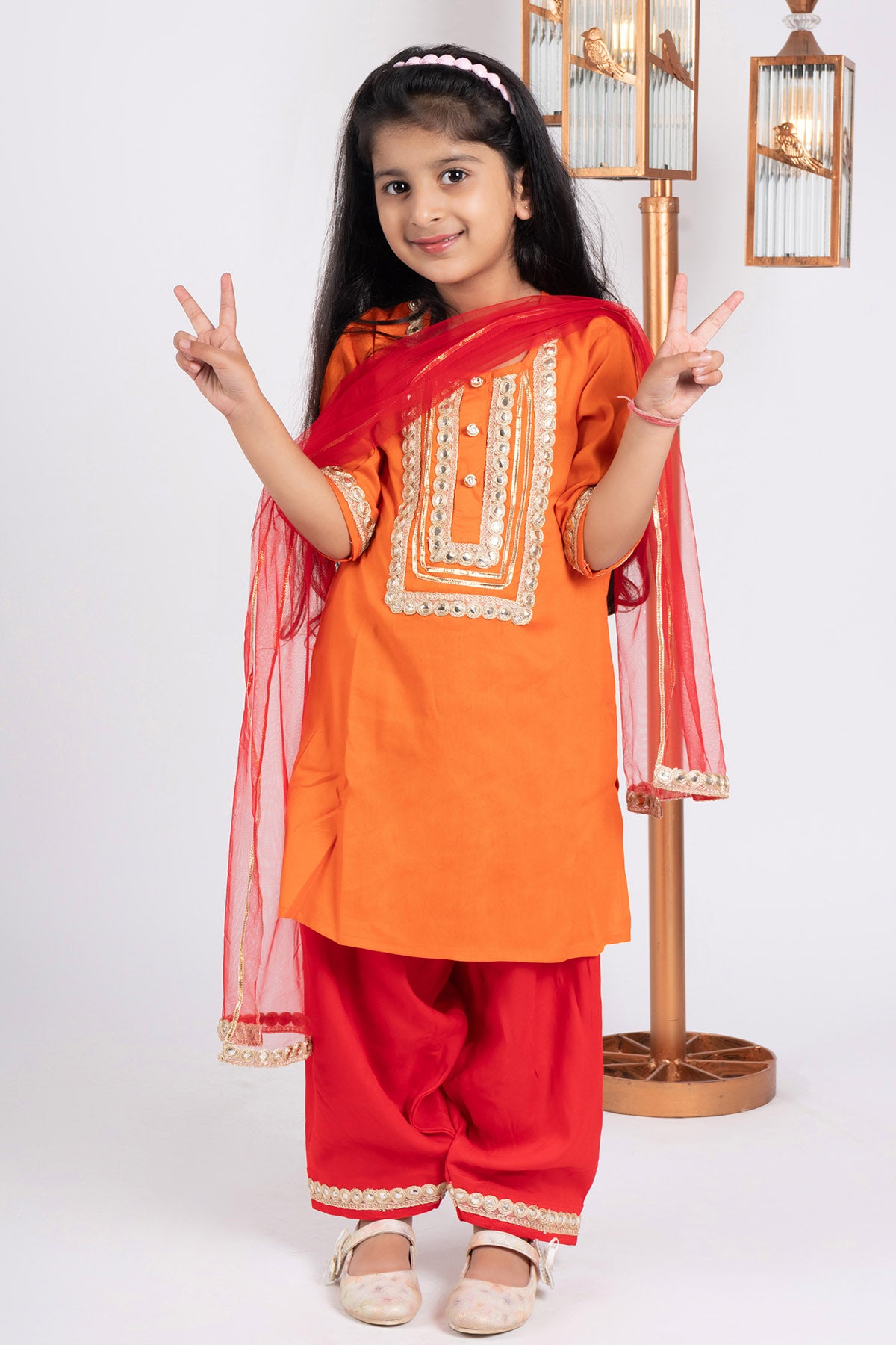 Multicolor Embellished Kurta Set
