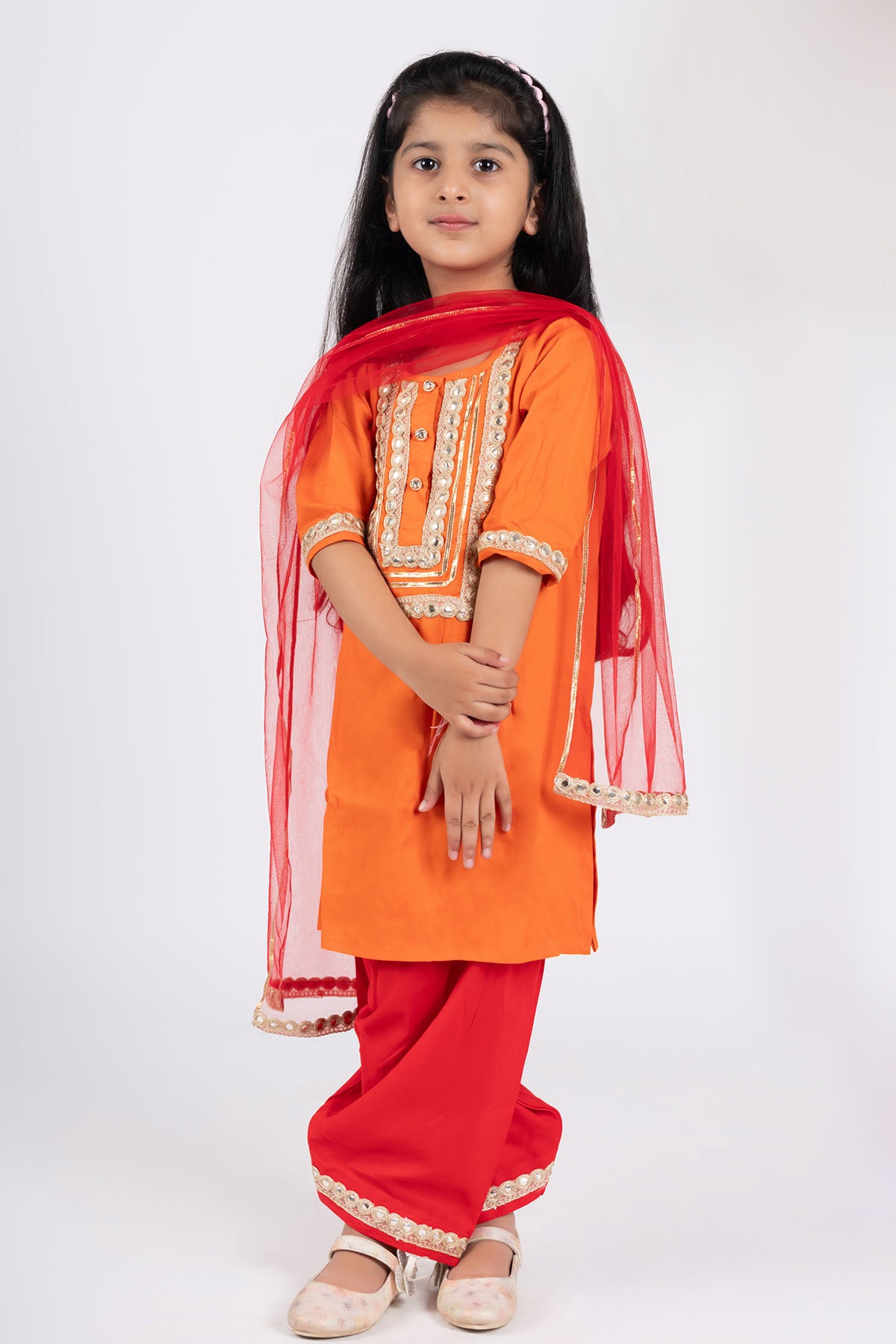 Multicolor Embellished Kurta Set
