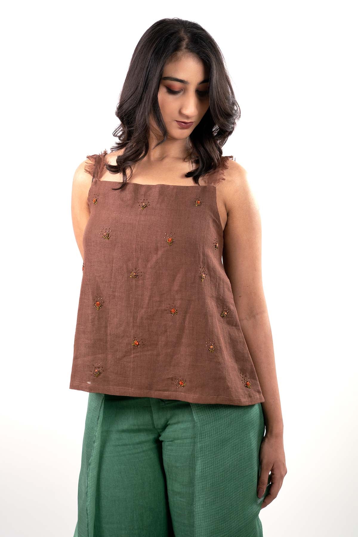 Multicolor Embroidered Cape Set