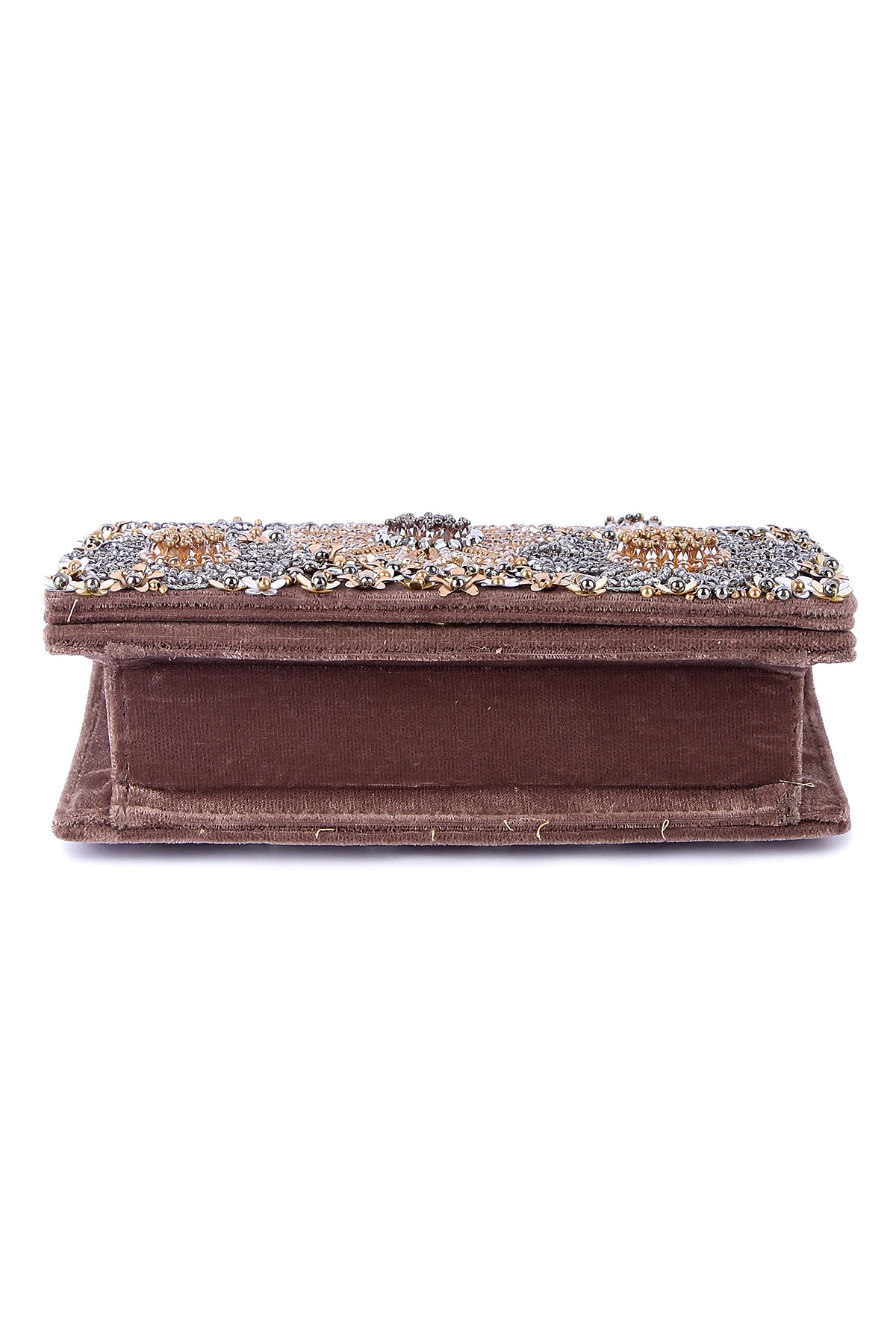 Multi Velvet Embroidered Clutch