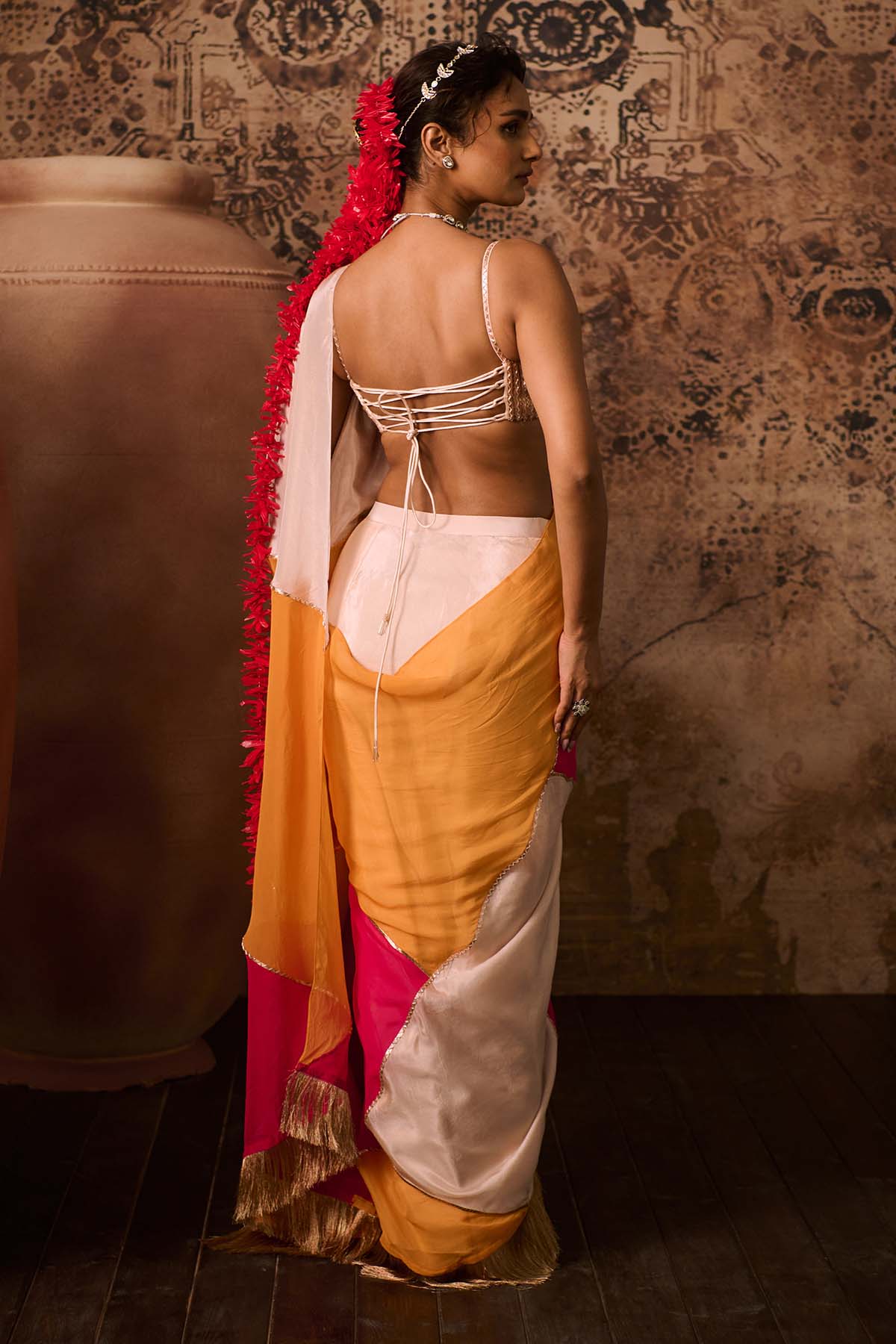 Multicolor Embroidered Saree