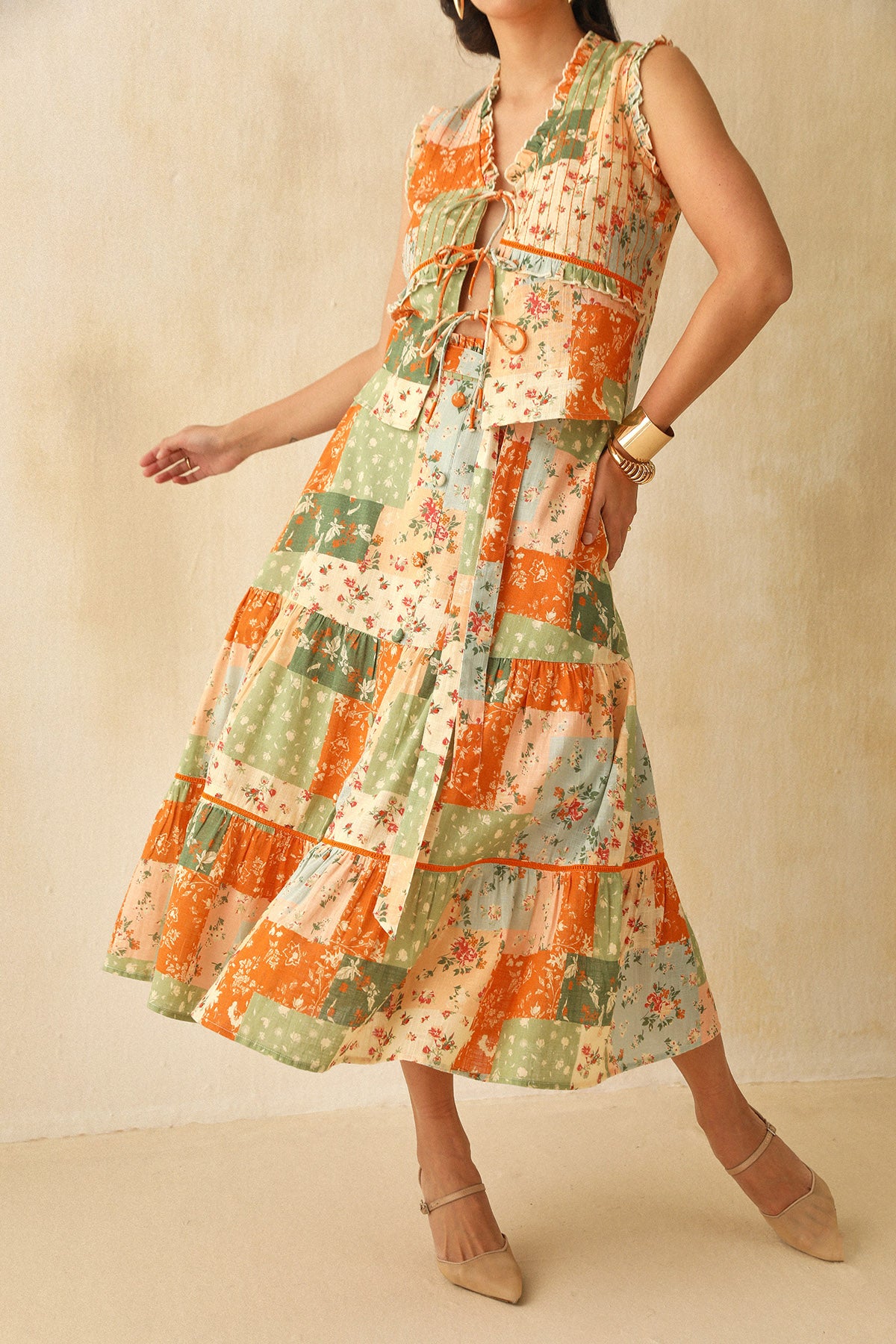 Multicolor Embroidered Skirt