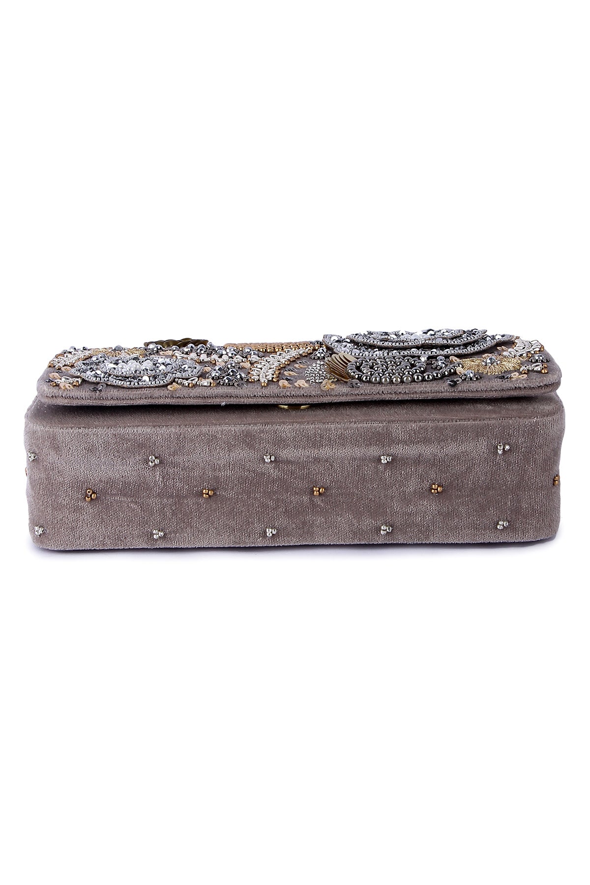 Multicolor Floral Beads Clutch