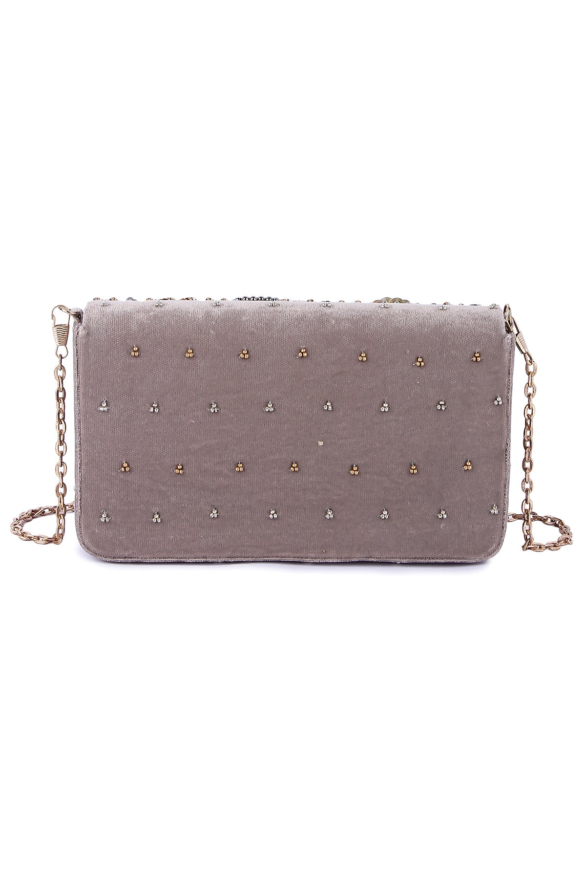 Multicolor Floral Beads Clutch