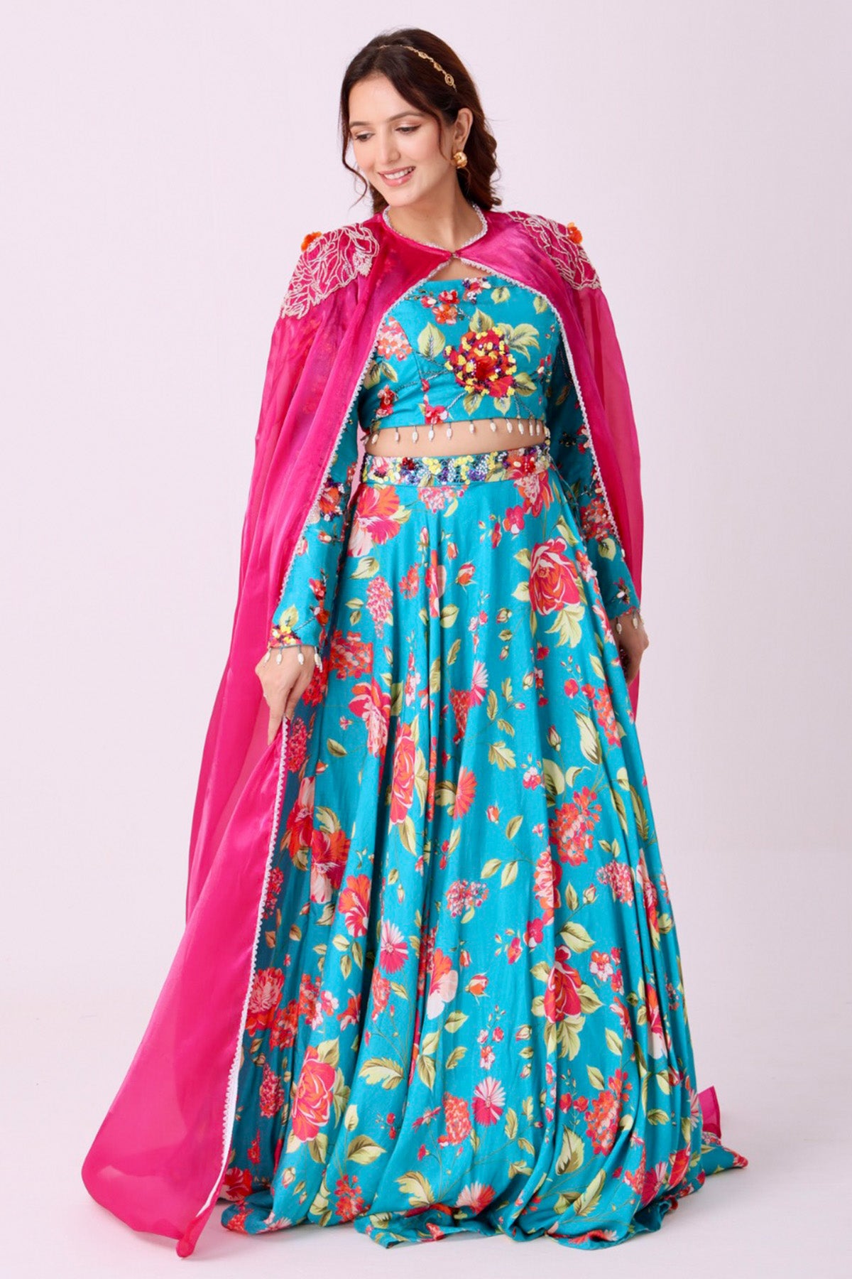 Multicolor Floral Lehenga Set