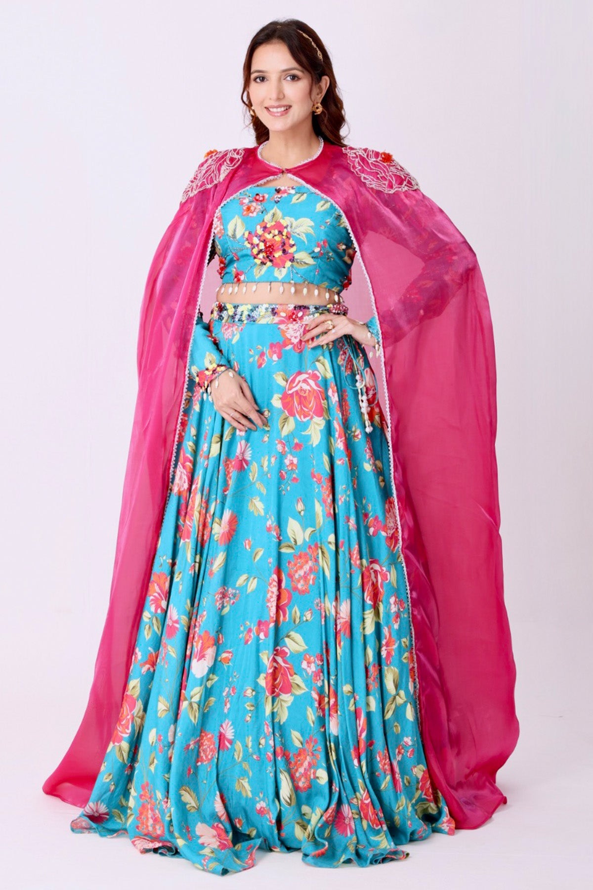Buy Multicolor Floral Lehenga Set for women by Namita Sharma Designer online available at scrollnshops