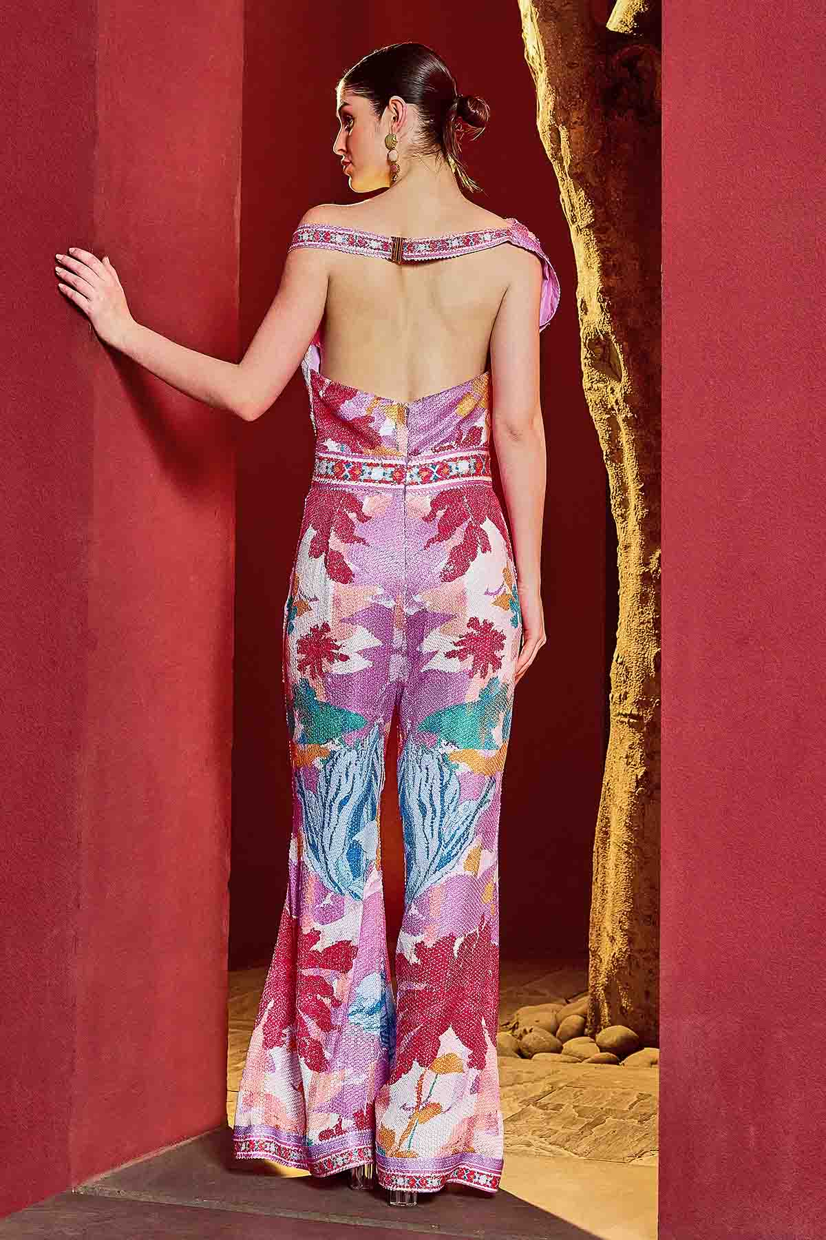 Multicolor Floral Print Jumpsuit