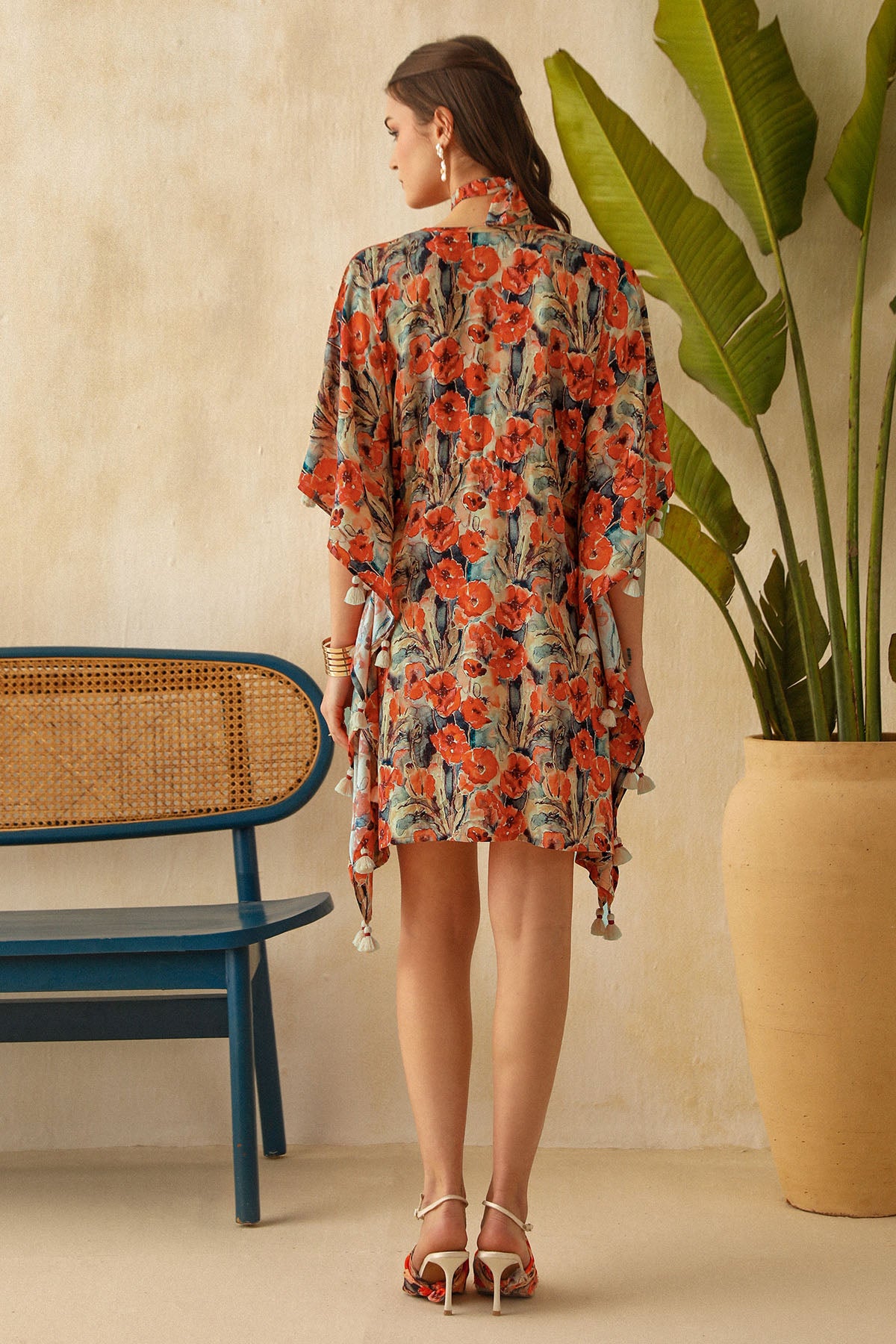 Multicolor Floral Printed Kaftan