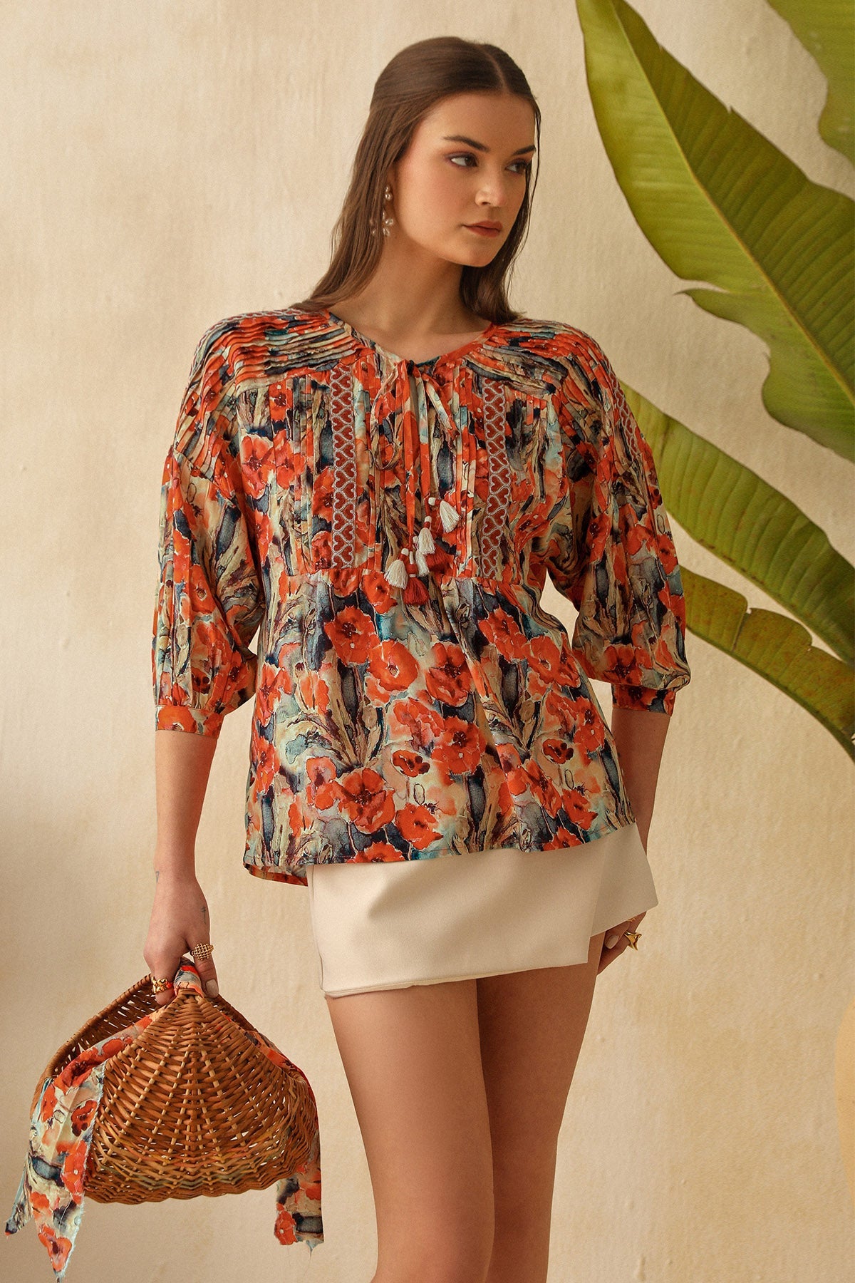 Buy Multicolor Floral Printed Top by Sewtable Clothing for Women online at ScrollnShops