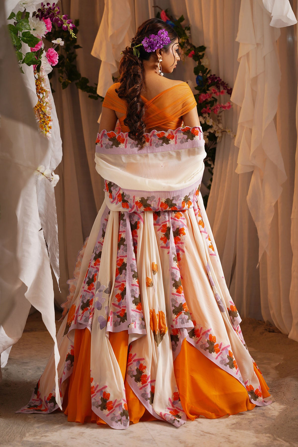 Multicolor Floret Lehenga Set