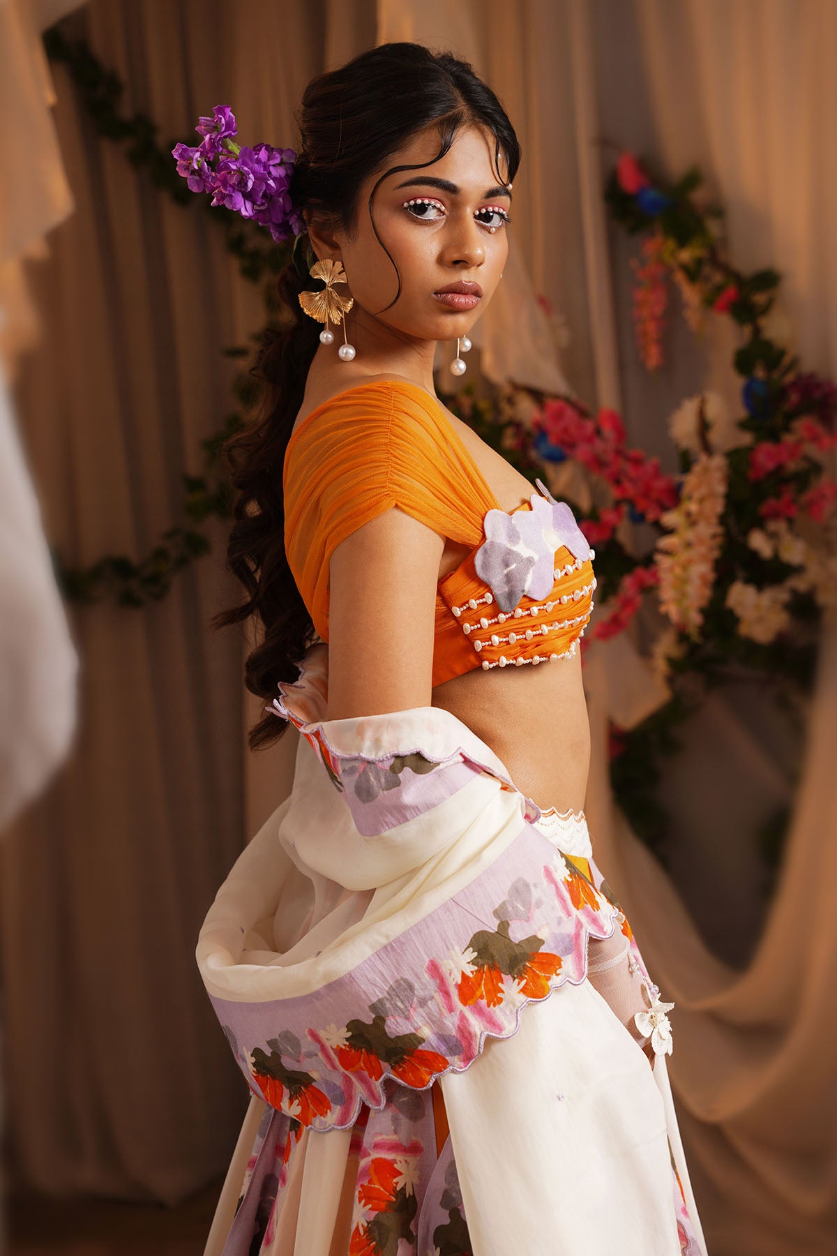 Multicolor Floret Lehenga Set