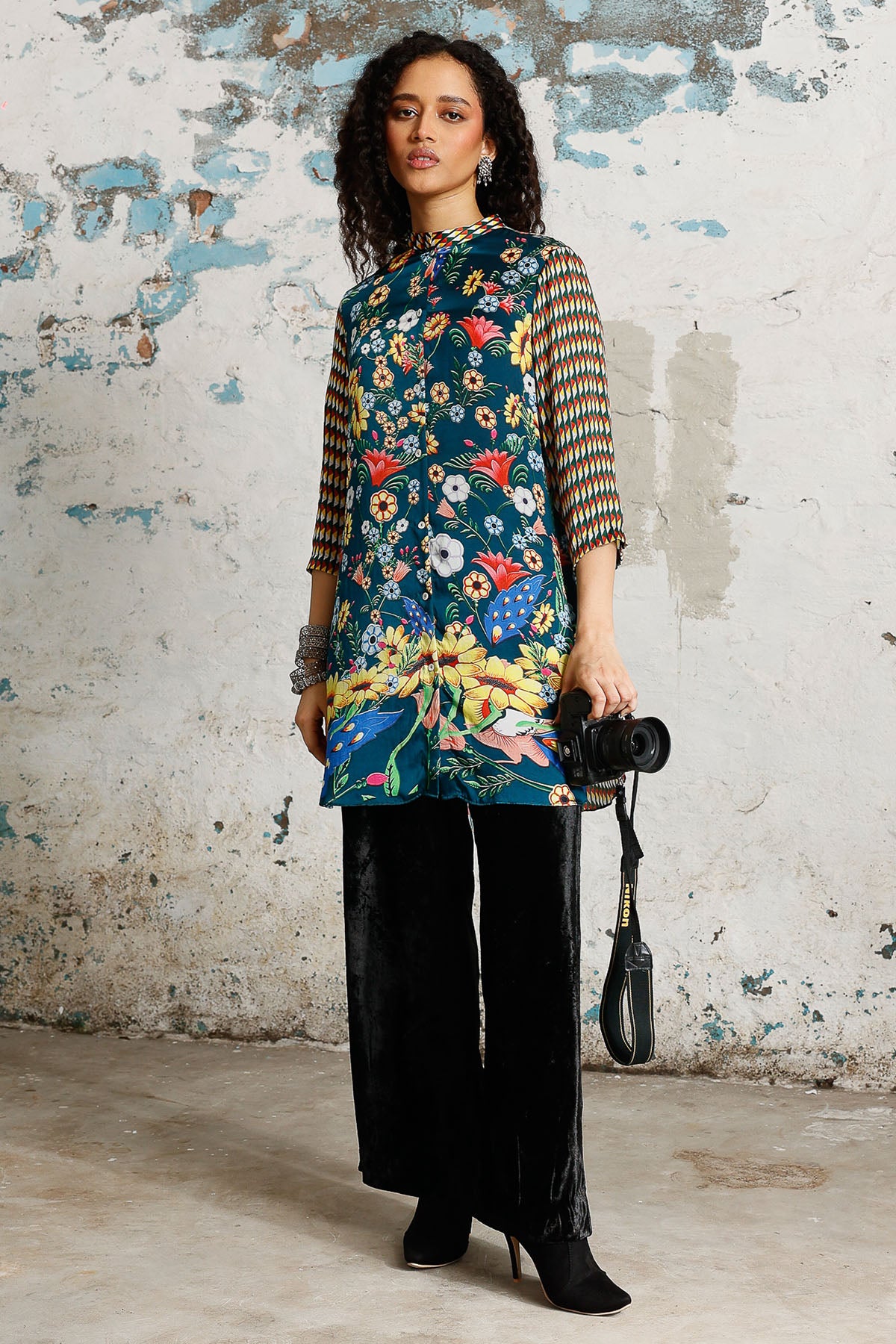 Multicolor Flower Printed Shirt