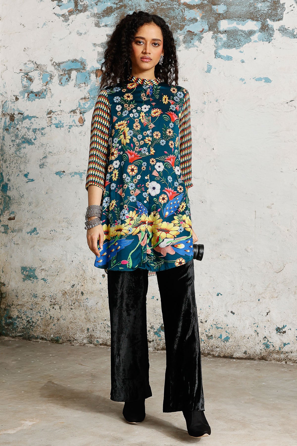 Multicolor Flower Printed Shirt