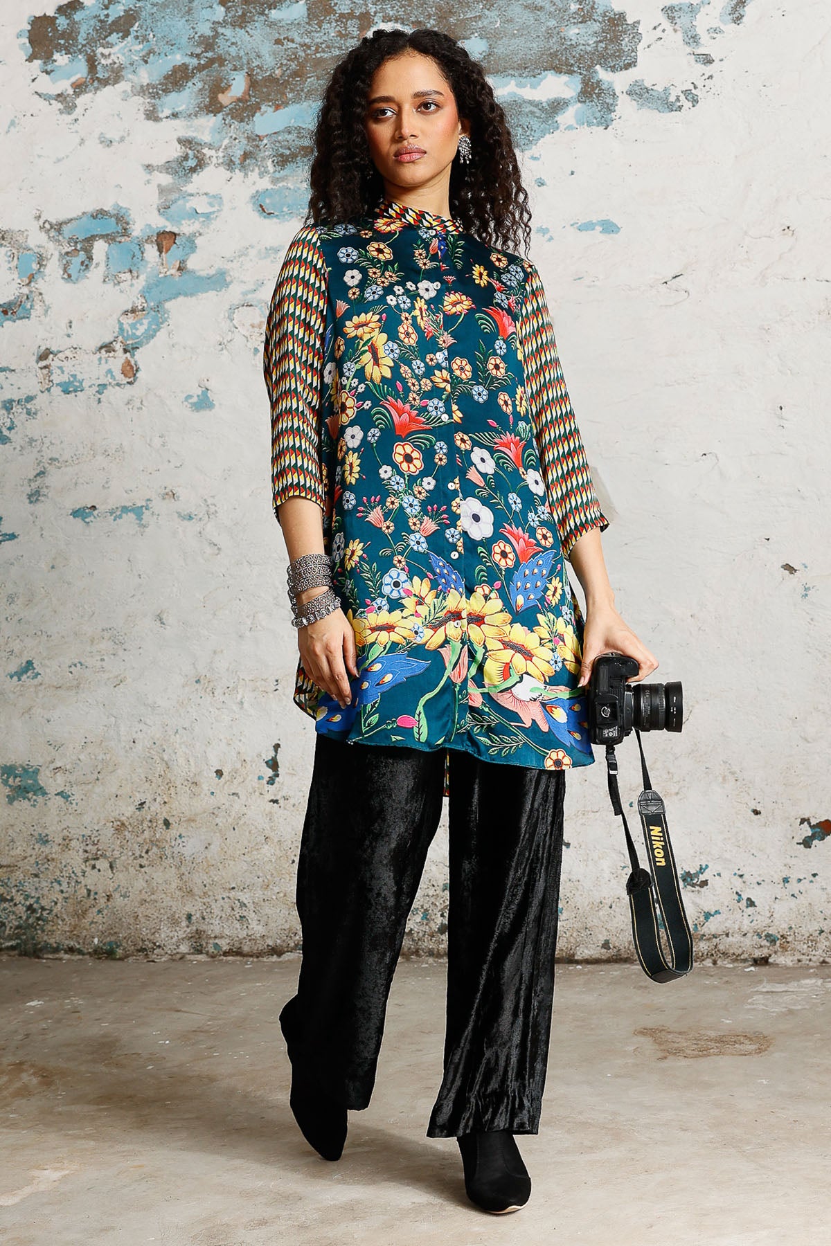 Multicolor Flower Printed Shirt