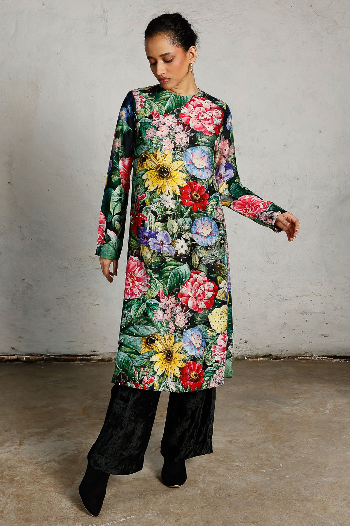 Multicolor Gold Sequins Kurta