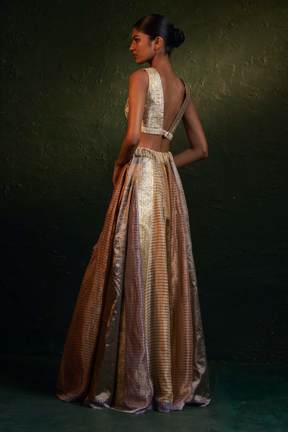 Multicolor Gota Work Lehenga Set