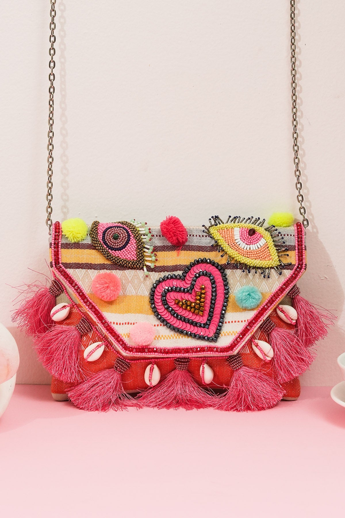 Buy Multicolor Hand Crafted Clutch for women by the Purple sack online available at scrollnshops