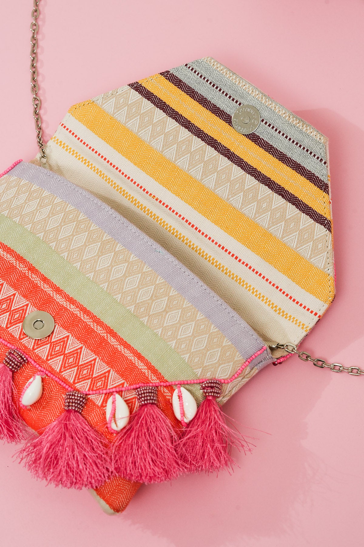 Multicolor Hand Crafted Clutch