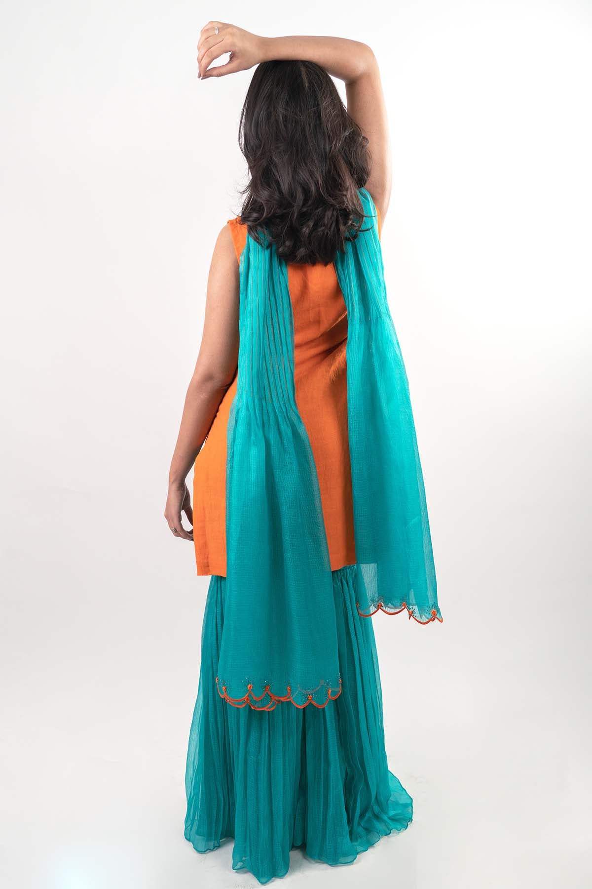 Multicolor Hand Work Kurta Set