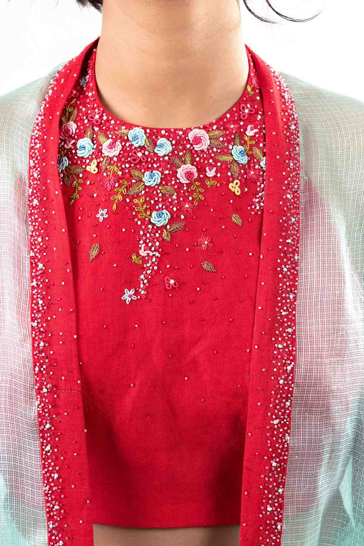 Multicolor Hand Work Lehenga Set