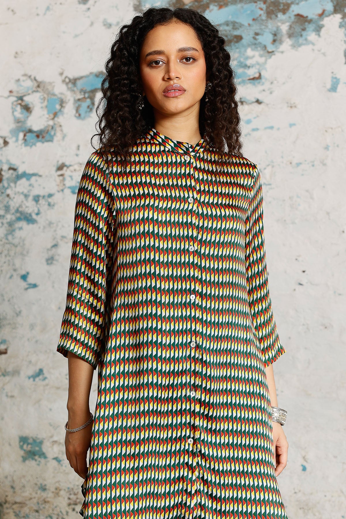 Buy Multicolor Handcrafted Shirt for women by Saksham Neharicka online available at scrollnshops