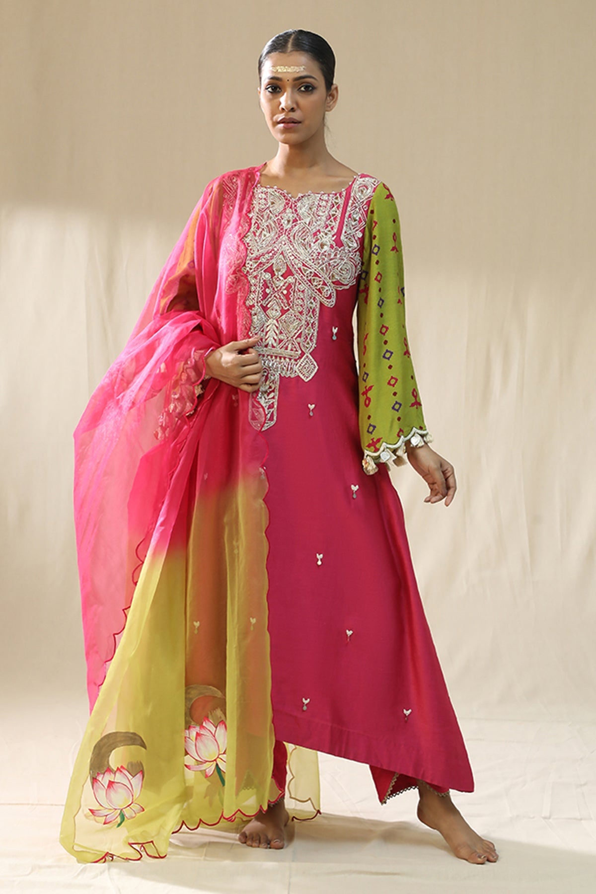 Buy Multicolor Handpainted Kurta Set by Arpita Sulakshana for women online at ScrollnShops