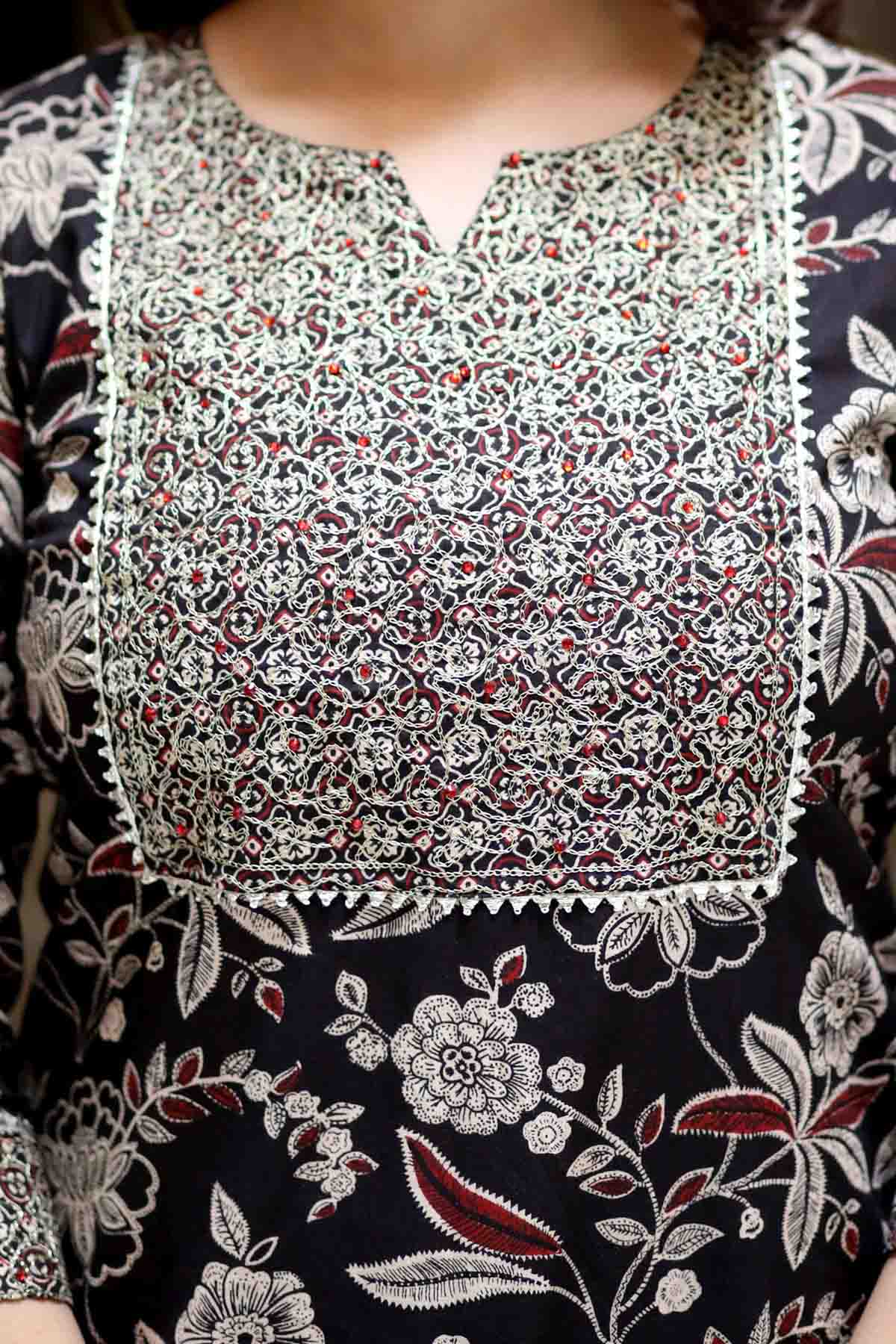 Multicolor Jari Work Kurta Set