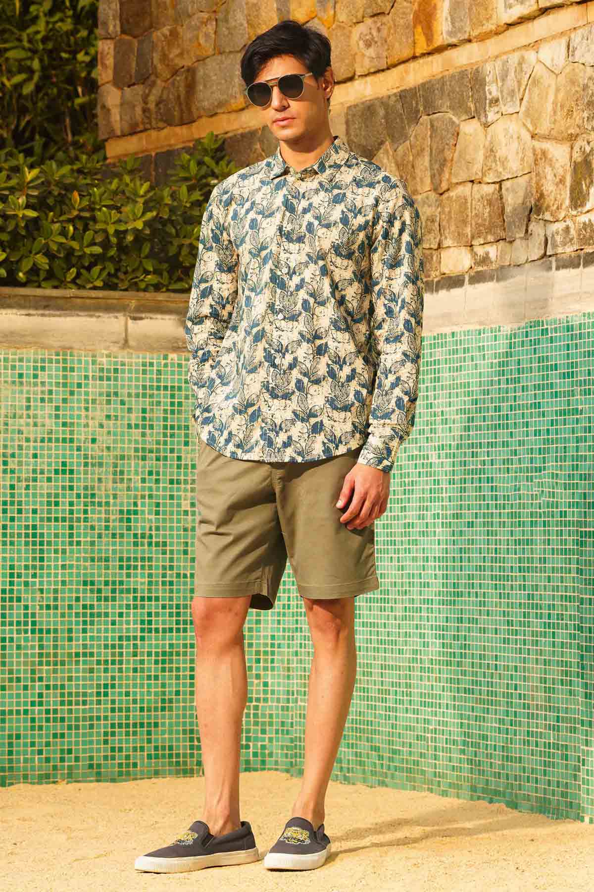 Multicolor Leaf Printed Shirt