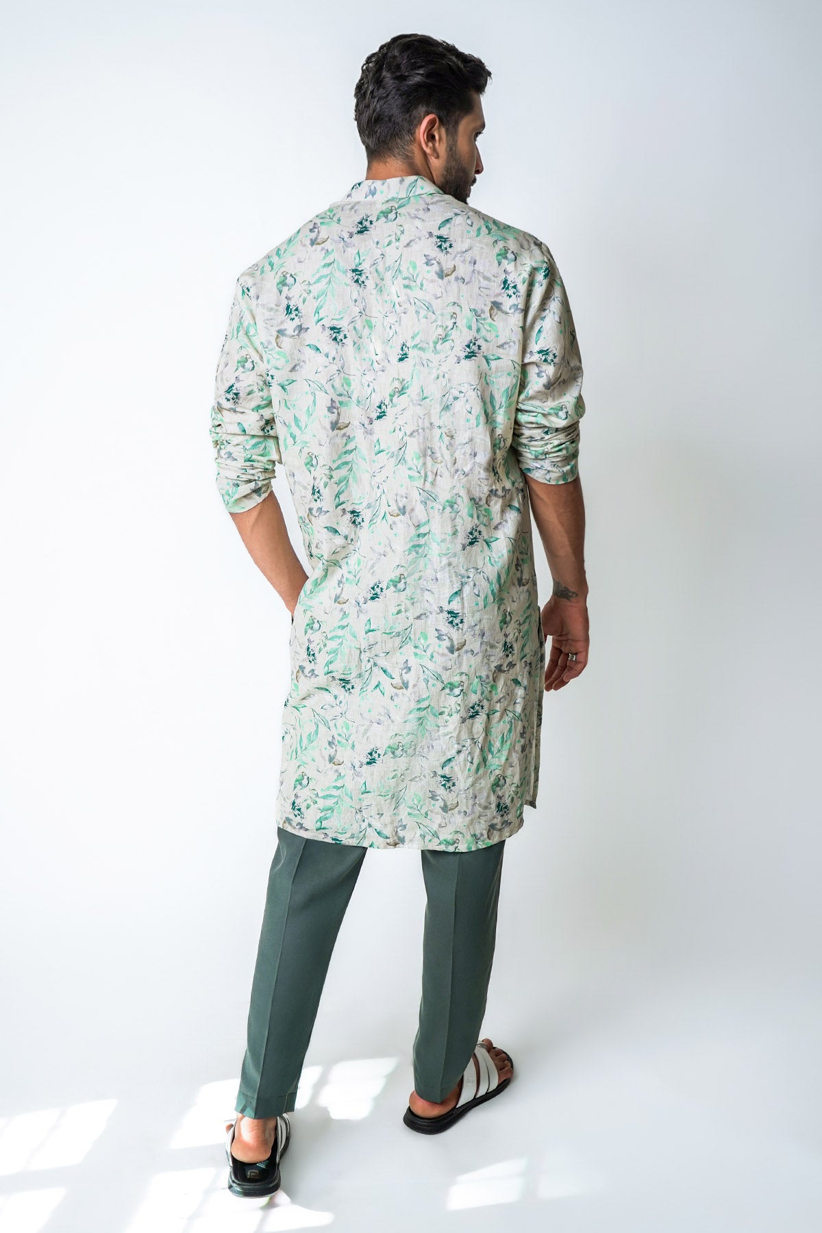 Multicolor Linen Kurta & Pants